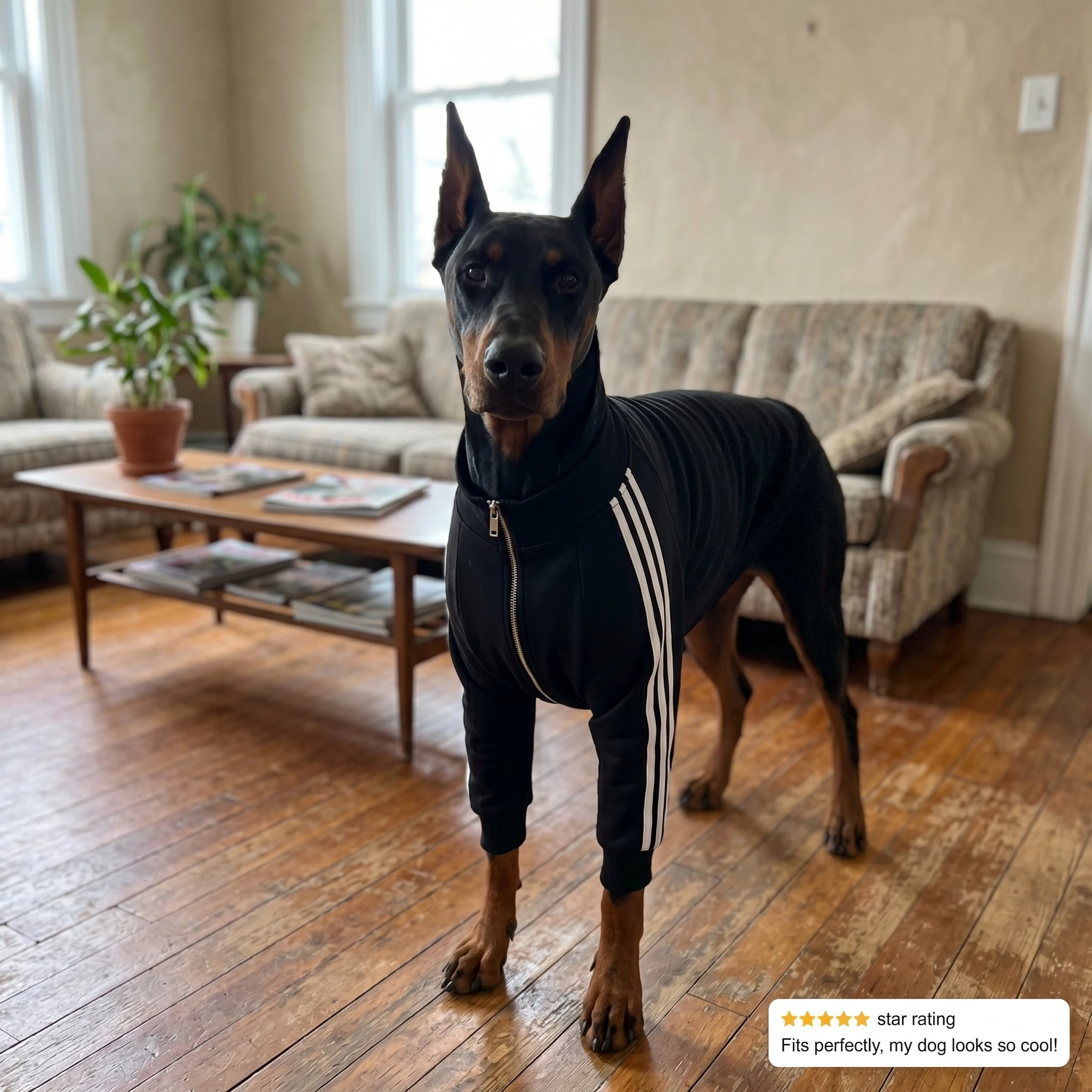 NookPaws™ Doberman Zip-Up Hoodie review by Marcus R.